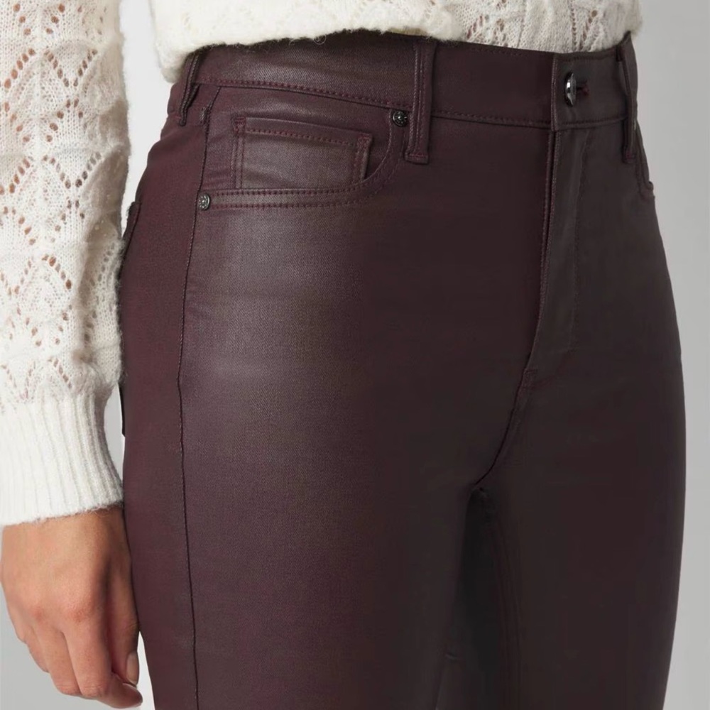 High-Rise slim Bootcut Jeans NWHBM 0R Vegas Coated Black Cherry